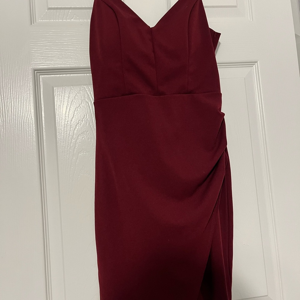 Emerald Sundae Burgundy Mini Dress